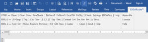 Many EDGARsuiteâ„¢ functions are readily available right in the Microsoft Word ribbon as you work in your document.