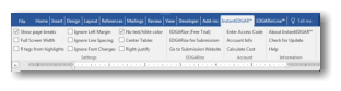 Once installed, InstantEDGAR™ is available as a tab in the Word ribbon. EDGARizing a document for submission is as simple as clicking 'EDGARize for Submission' in the ribbon.