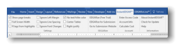 Once installed, InstantEDGAR™ is available as a tab in the Word ribbon. EDGARizing a document for submission is as simple as clicking 'EDGARize for Submission' in the ribbon.